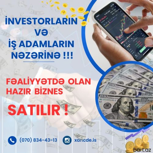 Fəaliyyətdə olan hazır biznes satılır 